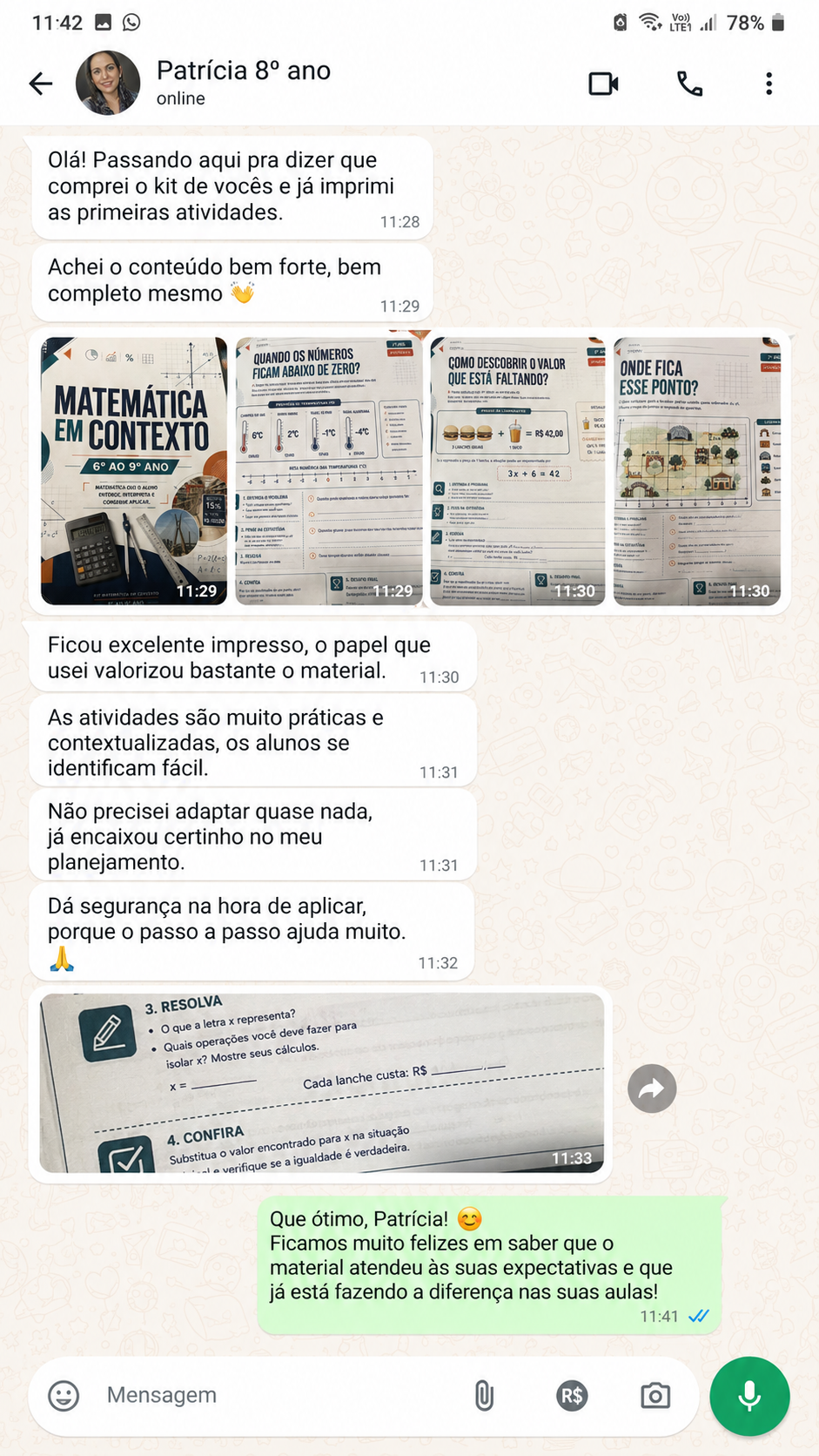 Feedback Matemática 5