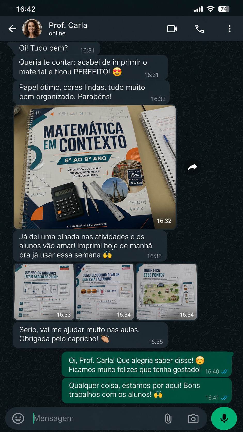 Feedback Matemática 6